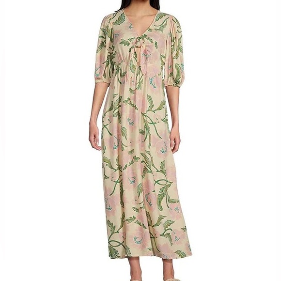 Billabong Dresses & Skirts - Billabong Night Fall Dress with Puff Sleeves